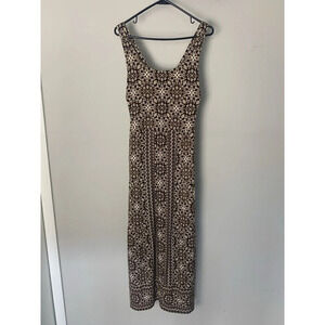 J.Jill Kona ST Crisscross Back, Sleeveless Multicolor, Knit Maxi Dress Sz Small